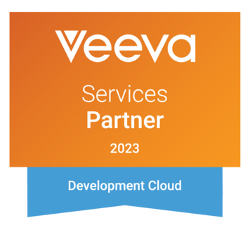 Veeva Services Alliance Partner Certification Badges with Year 2023_Services Partner_Development Cloud
