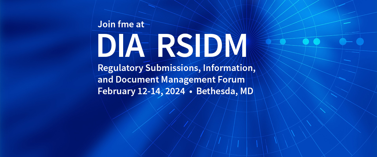 Join fme at DIA RSIDM 2024